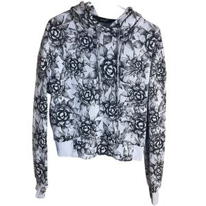 Twenty Montreal Agave Print Hoodie Sweatshirt Gray